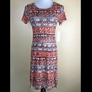 Weston Red Tenley Graphic Nylon Dress Small